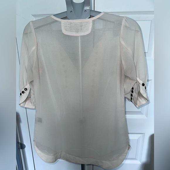 Angie Ivory Blouse with Black Accents - Picture 5 of 5